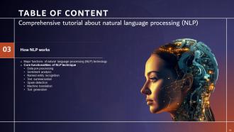 Comprehensive Tutorial About Natural Language Processing NLP Powerpoint Presentation Slides AI CD V Downloadable Attractive