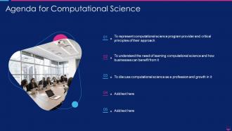 Computational science it agenda for computational science