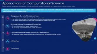 Computational science it applications of computational science