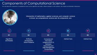 Computational science it components of computational science