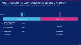 Computational science it fee structure for computational science program