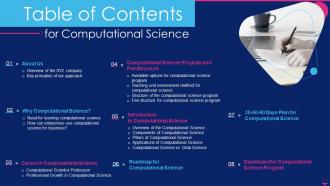Computational science it table of contents