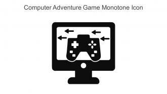 Computer Adventure Game Monotone Icon In Powerpoint Pptx Png And Editable Eps Format