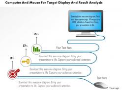 Computer and mouse for target display and result analysis powerpoint template