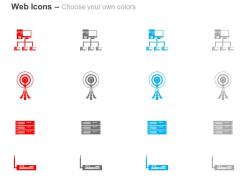 Computer antenna modem database ppt icons graphics