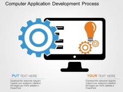 Computer application development process flat powerpoint design