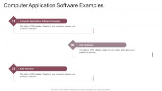 Computer Application Software Examples In Powerpoint And Google Slides Cpb