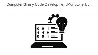 Computer Binary Code Development Monotone Icon In Powerpoint Pptx Png And Editable Eps Format