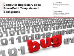 Computer bug binary code powerpoint template and background