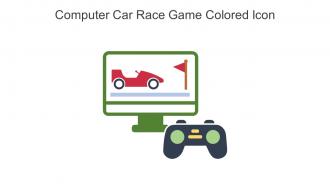 Computer Car Race Game Colored Icon In Powerpoint Pptx Png And Editable Eps Format