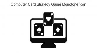 Computer Card Strategy Game Monotone Icon In Powerpoint Pptx Png And Editable Eps Format