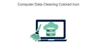 Computer Data Cleaning Colored Icon In Powerpoint Pptx Png And Editable Eps Format