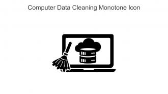 Computer Data Cleaning Monotone Icon In Powerpoint Pptx Png And Editable Eps Format
