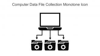 Computer Data File Collection Monotone Icon In Powerpoint Pptx Png And Editable Eps Format