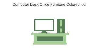 Computer Desk Office Furniture Colored Icon In Powerpoint Pptx Png And Editable Eps Format