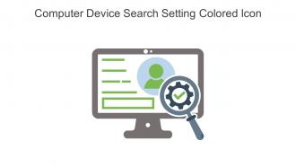 Computer Device Search Setting Colored Icon In Powerpoint Pptx Png And Editable Eps Format