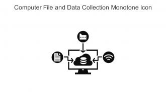Computer File And Data Collection Monotone Icon In Powerpoint Pptx Png And Editable Eps Format