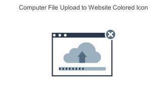 Computer File Upload To Website Colored Icon In Powerpoint Pptx Png And Editable Eps Format