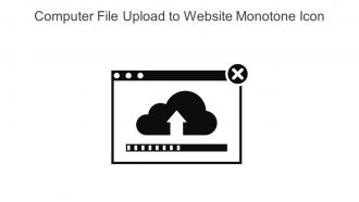 Computer File Upload To Website Monotone Icon In Powerpoint Pptx Png And Editable Eps Format