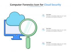 Computer Forensics Icon For Cloud Security