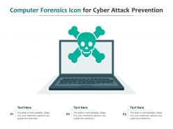 Computer forensics icon for cyber attack prevention