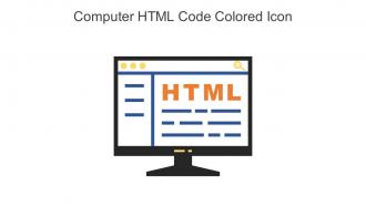 Computer HTML Code Colored Icon In Powerpoint Pptx Png And Editable Eps Format