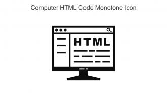 Computer HTML Code Monotone Icon In Powerpoint Pptx Png And Editable Eps Format