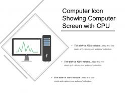 Computer icon showing computer screen with cpu