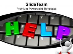 Computer keyboard help and support technology powerpoint templates ppt themes and graphics 0113