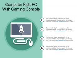 Computer Kids Pc With Gaming Console