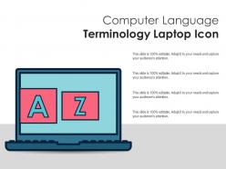 Computer language terminology laptop icon