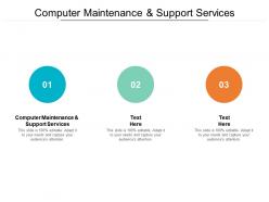 Computer maintenance and support services ppt powerpoint presentation model template cpb