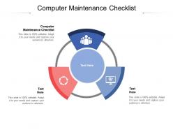 Computer maintenance checklist ppt powerpoint presentation ideas background designs cpb