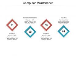 Computer maintenance ppt powerpoint presentation professional templates cpb