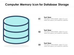Computer memory icon for database storage
