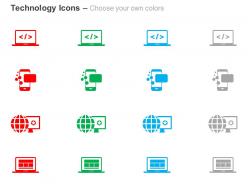 Computer mobile global business app update ppt icons graphics