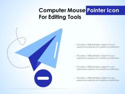 Computer mouse pointer icon for editing tools