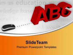 Computer mouse with letters abc powerpoint templates ppt themes and graphics 0213