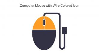 Computer Mouse With Wire Colored Icon