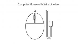 Computer Mouse With Wire Line Icon