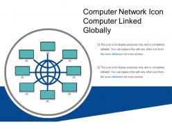 Computer network icon computer linked globally