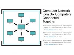 Computer network icon six computers connected together