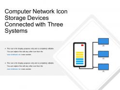 Computer Network Icon Storage Devices Connected With Three Systems