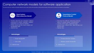 Computer Network Models For Software Application