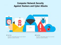 Computer network security against hackers and cyber attacks