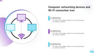 Computer Networking Devices And Wi Fi Connection Icon
