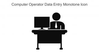 Computer Operator Data Entry Monotone Icon In Powerpoint Pptx Png And Editable Eps Format