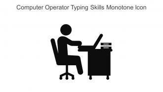 Computer Operator Typing Skills Monotone Icon In Powerpoint Pptx Png And Editable Eps Format