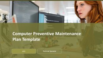 Computer Preventive Maintenance Plan Template PPT Sample ACP