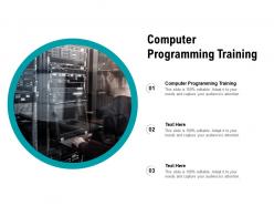Computer programming training ppt powerpoint presentation inspiration layouts cpb